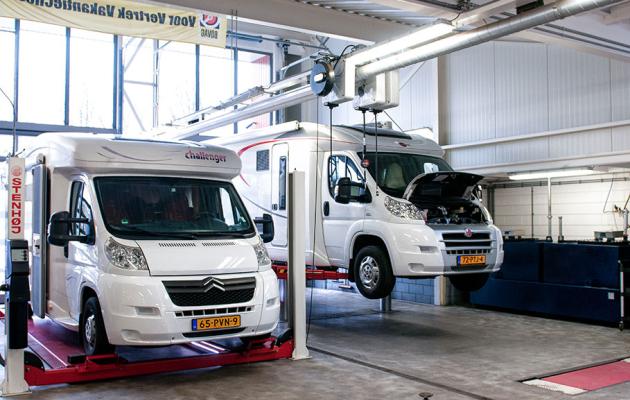 Campers in garage